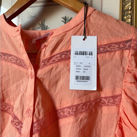Sita Murt Butterfly Sleeve Lady Blouse Coral *FLAW* - Picture 10 of 13